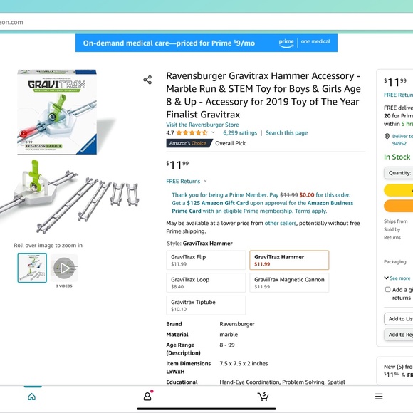 Gravitrax starter set + hammer, zip line, and looping expansions - Picture 8 of 9